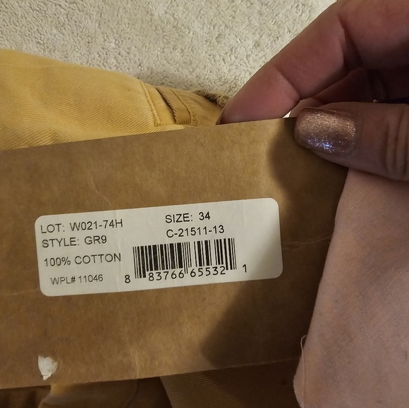 washed stoned And beaten Yellow Beer shorts Nwt Size 34 - Picture 5 of 6